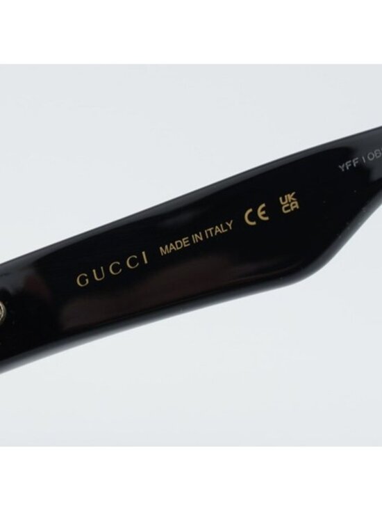 Gucci GG1242S 001 Women Sunglasses Black Geometric Frame, Grey Lenses main image 6